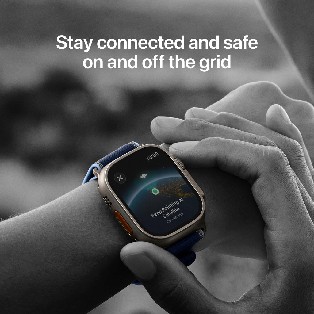 Apple Watch Ultra 3 [GPS + Cellular 49mm] Running & Multisport Smartwatch w/Rugged Titanium Case w/Natural Titanium Milanese Loop - M. Satellite Communications, Advanced Health & Fitness Tracking